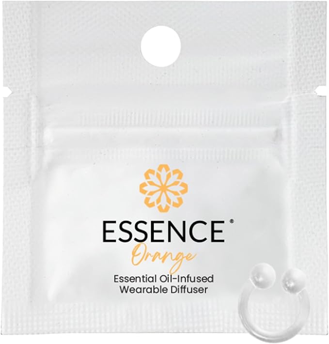 Essence Wearable Aromatherapy Nasal Diffuser – Orange Essential Oil Nose Ring by Essence