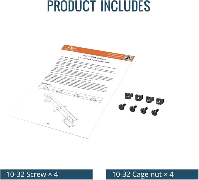 Tecmojo 2 Pack 0.5U Horizontal Cable Manager - Image 7