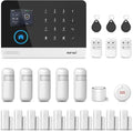 PGST 24 PCS Home Security Systems with LCD Touch Screen,Wireless GSM 4G Burglar Door Open Alarm Systems,120dB Loud Siren,Phone App Control for Villa,Apartment,Home Pets,Kids Safety