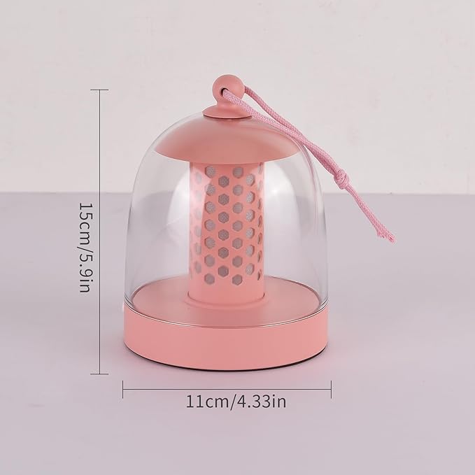 MKLK Camping Lantern, IPX4 Waterproof Touch Control LED Night Light, USB Rechargeable & Long Lasting Battery, Portable Hanging Tent Lamp for Outdoor Camping Hiking Backpacking, Pink