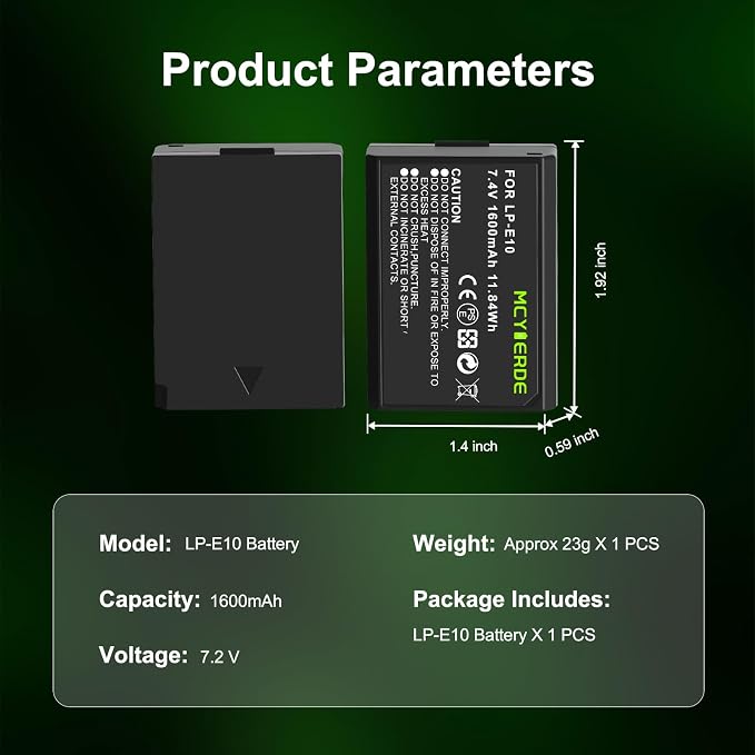 LP-E10 Replacement Battery Compatible - Image 6