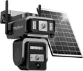AJ19 Outdoor Solar Wireless Home Security Camera, 2.4GHz WiFi, Dual Lens 360° by SecKun