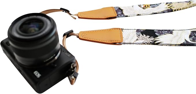 Original Design Personalized Adjustable Camera Strap Chrysanthemum & Crane in - Image 3