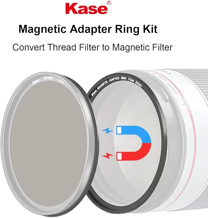 Kase 55mm Magnetic Lens and Filter Adapter Ring Kit - Image 2