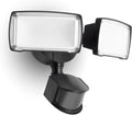 LUTEC 38W 3500 Lumen LED Motion Activated Integrated Dual-Head Floodlight Outdoor with Motion Sensor, 5000K Daylight, Dusk to Dawn, Exterior Security Wall Light for Patio, Garden, Yard(Black)