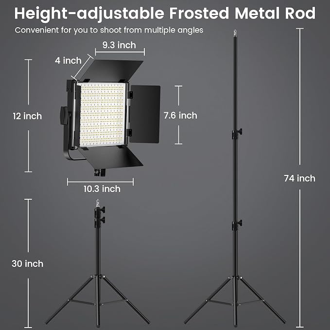 RGB Photography Lighting Kit, 50W Bi-Color Professional LED Studio Lights - Image 8