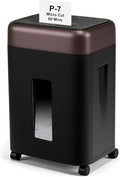 P-7 High Security Paper Shredder(1 * 5mm), 8-Sheet Micro Cut, 60-min Runtime, 9.2 Gallons Wastebasket, Auto Jam-Proof Paper Shredder Heavy Duty for Home Office