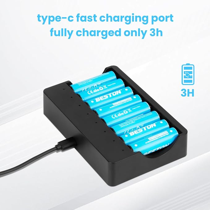 BESTON Rechargeable Lithium AA Batteries - Image 4