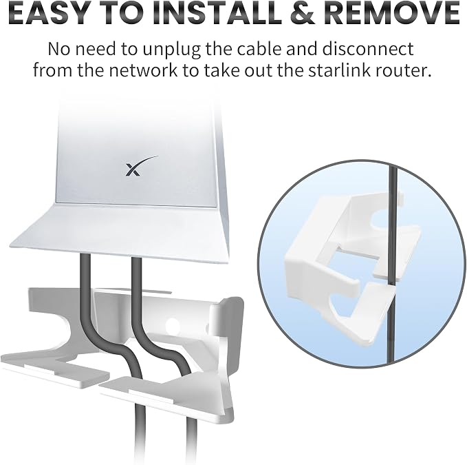 Sootozy Wall Mount for Starlink, Router Wall Mount for Starlink Internet Kit - Image 4