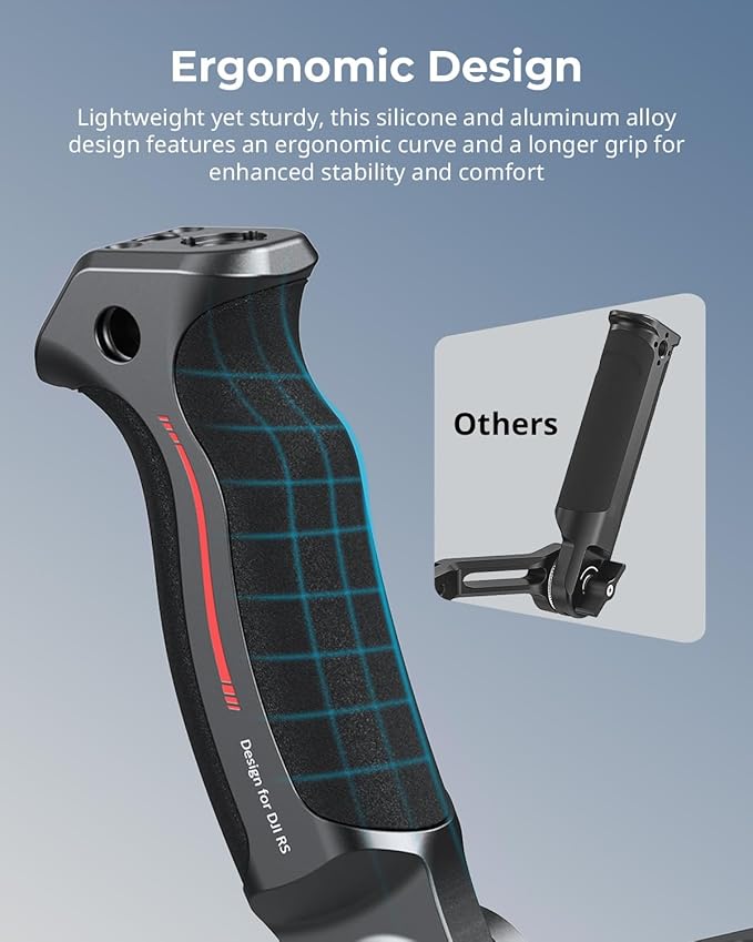 SmallRig Sling Handle Gimbal Handgrip for DJI RS 2 / RSC 2 / RS 3 / RS 3 Pro/RS 3 Mini/RS 4 / RS 4 Pro/RS 4 Mini, Adjustable Gip for Low Angle Shots, w/QD Socket