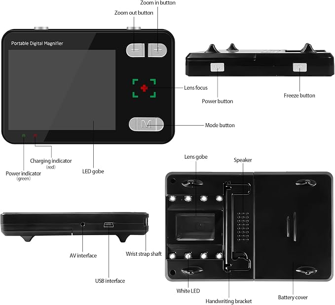 Digital Magnifier 3.5 Inch, 2X-32X Zoom Portable Digital Video Magnifier - Image 3