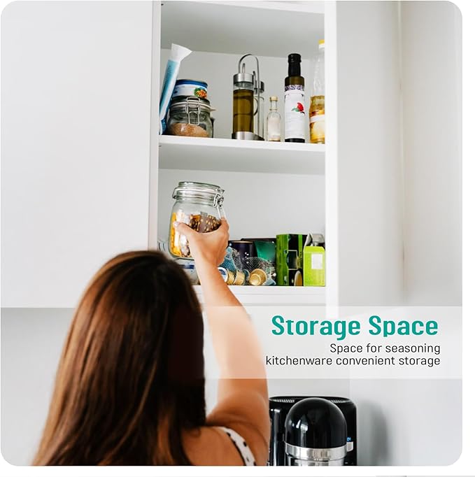 Wall Kitchen Cabinets, RTA Cabinets, White Shaker Cabinet, Wall Mounted, RTA Upper Cabinet, Modern for Kitchen and Bathroom with Door (White, 21" W x 36" H x 12" D)