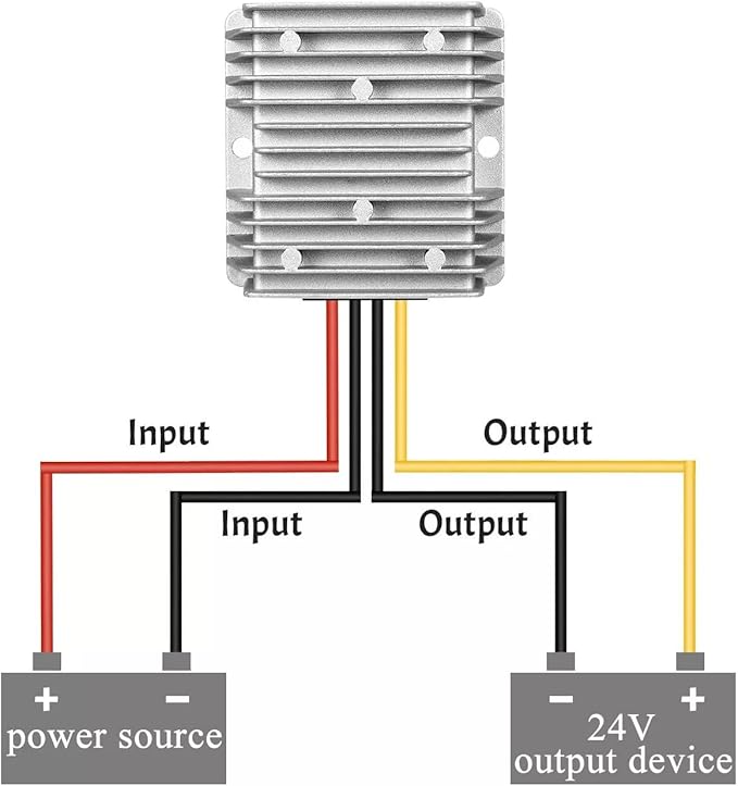 480W 20A DC-DC Boost Converter,12V to 24V Step-Up Voltage Regulator with Waterproof & Short Circuit Protection for Trucks, Golf Carts