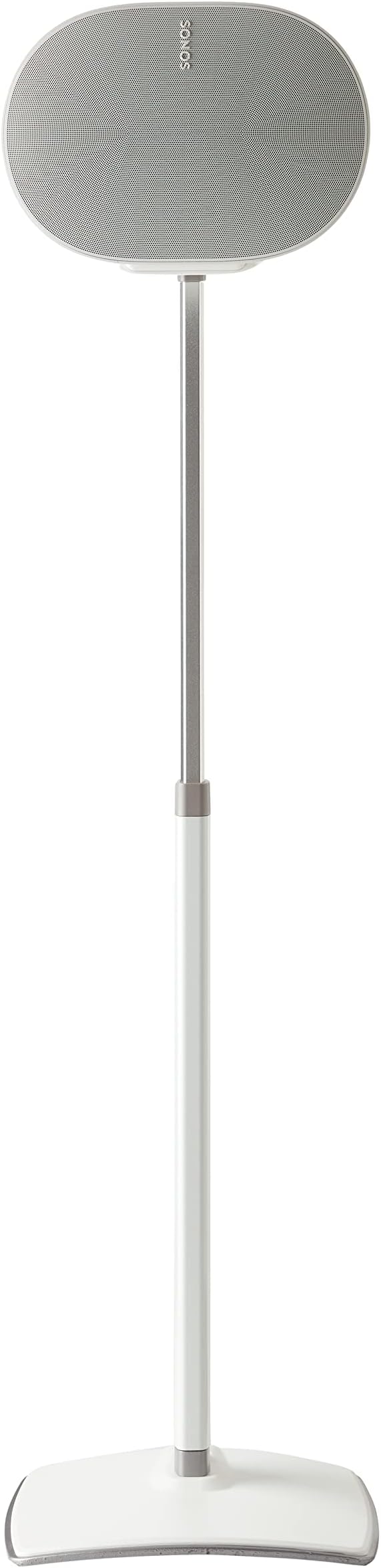 Sanus Height Adjustable Speaker Stand for Sonos Era 300™ - 17" Height Adjustment Sonos Stand Includes Carpet Spikes & Rubber Pads - Easy DIY Install Comes w/All Hardware - White