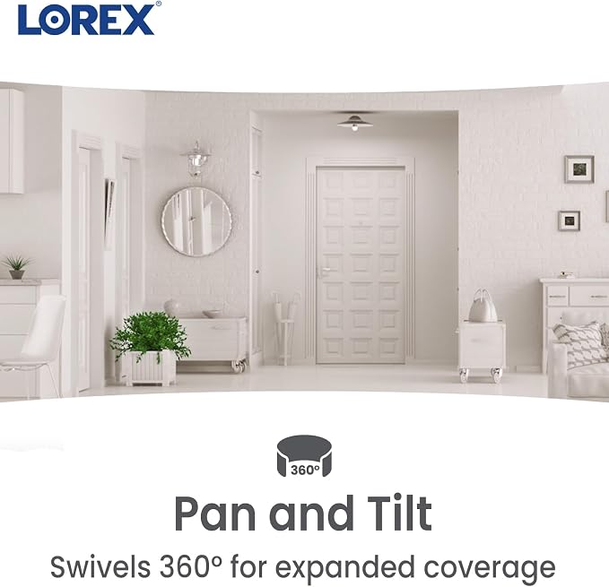 Lorex Pan & Tilt Indoor Wi-Fi Security Camera | 360° Pan & Tilt | Person - Image 3