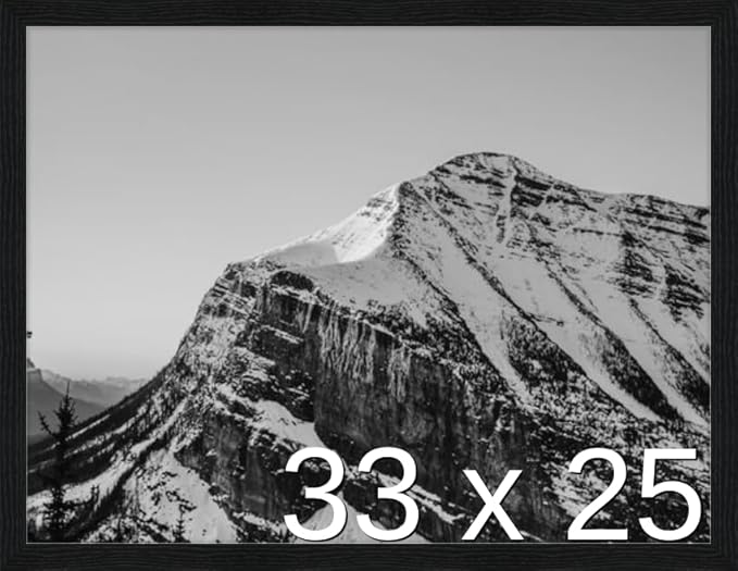 Frame It Easy 33 x 25 Black Grain Wood Frame (Derby)