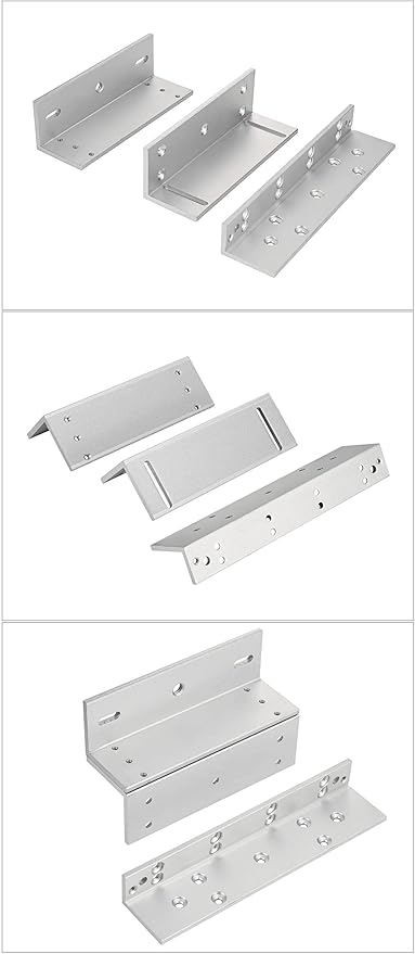 Electric Magnetic Lock with Z and L Bracket 180KG 350LBS Holding Force Electromagnet Lock 12V Fail Safe Single Door for Access Control System