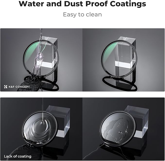 K&F CONCEPT 62mm MC UV Protection Filter Shockproof Tempered Optical Glass - Image 6