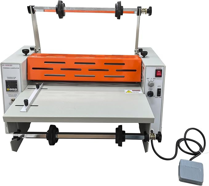 WYDDDARY 16.54''/420MM Electric Steel Roller Thermal Laminator Hot Cold Roll Laminator Adjustable Temp 70-130˚C Electric Laminating Machine for Single/Double Sided Laminating 110V