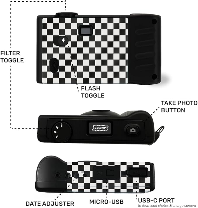 LENSY Screen Free Digital Camera | Four Built in Filters | Rechargeable - Image 4