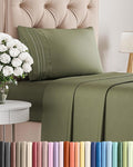 Twin Size 3 Piece Sheet Set - Comfy Breathable & Cooling Bed Sheets Set - Hotel Luxury Bedding for Women, Men, Kids, Teens, Boys & Girls - Deep Pockets, Soft and Wrinkle Free - Oeko-Tex - Sage Green