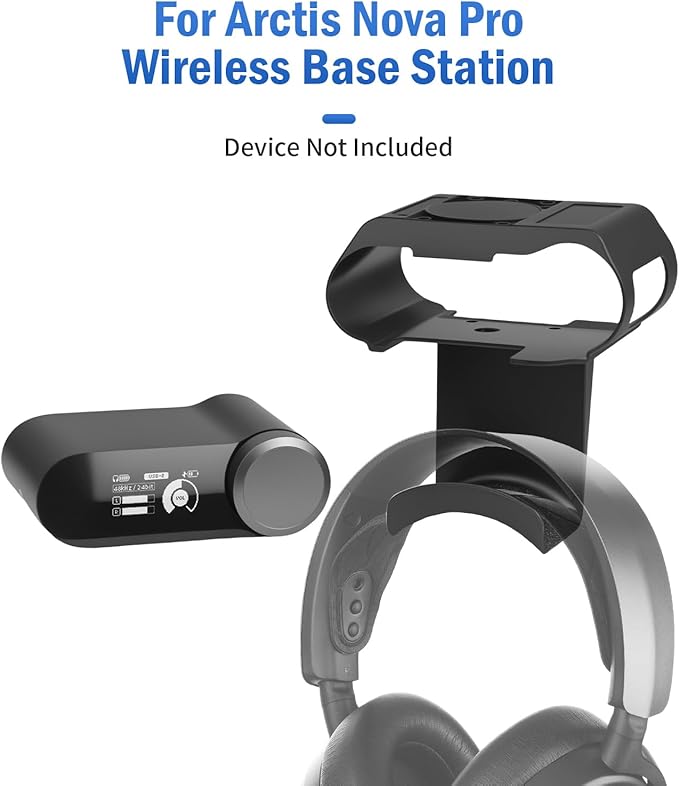 FSNIWEKO Under Desk Headphone Hanger Stand for SteelSeries Arctis Nova Pro Wireless-Arctis Pro Wireless NOVA Magnetic Mount Secretlab Magnus Version,Headphone Holder for Arctis Nova Pro Wireless