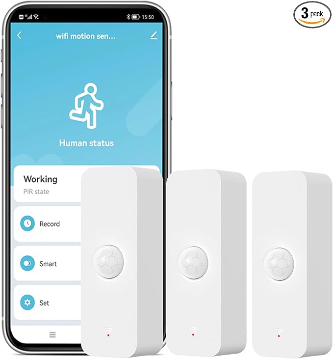 3-Pack Smart PIR Motion Sensor: WiFi Motion Detector by GaoducashforSmartLife
