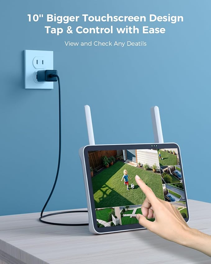 Hiseeu Solar Security Cameras Wireless Outdoor, Auto Tracking Dual-Lens - Image 4