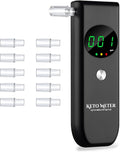 Home Ketosis Breath Analyzer, Professional Ketone Breath Monitoring Meter – High Precision Ketone Monitors Breath Analyzer Ketosis Tester with 10 Mouthpieces for Tracking Your Ketones