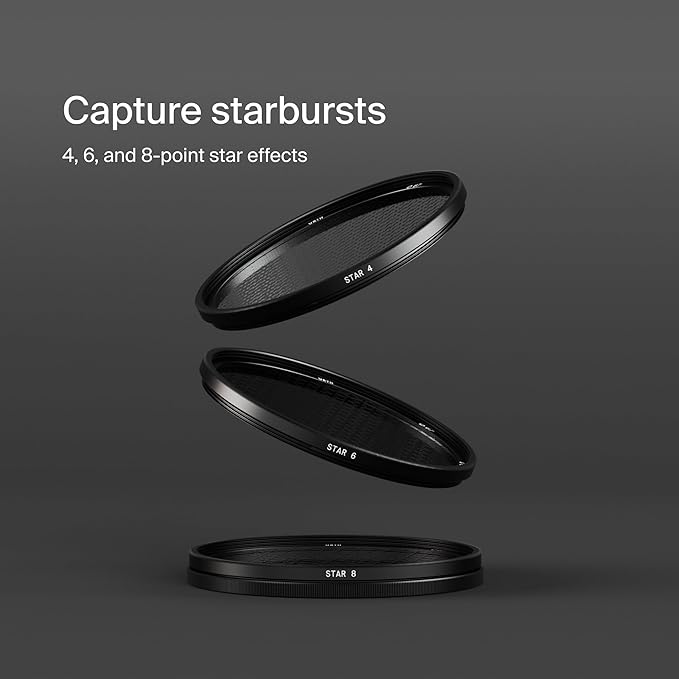 Urth 58mm 3-in-1 Star Lens Filter Kit — 4, 8 Point Starburst Effects - Image 2