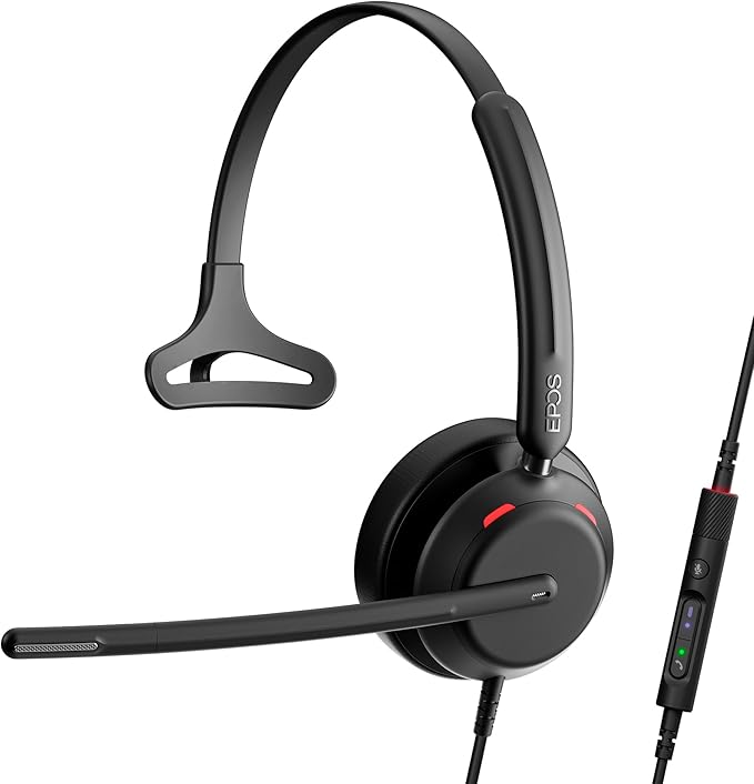 EPOS Impact 730T Mono Wired USB C and USB A Headset for PC with Noise-Canceling Mic, Microsoft Teams Certified, in-Line Controls, Comfortable Fit, Ideal for Office Calls, Remote & Hybrid Work