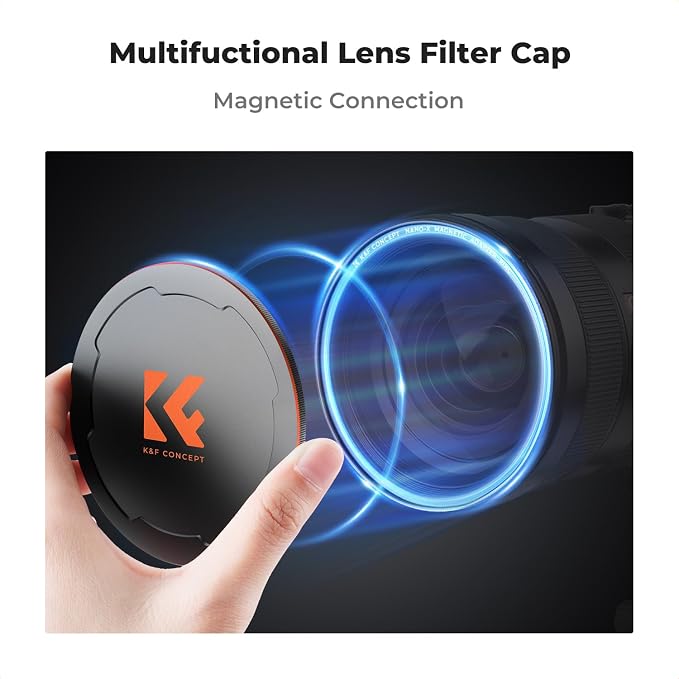 K&F CONCEPT 77mm Thread & Magnetic 2-in-1 Lens Filter Cap Only Compatible - Image 3