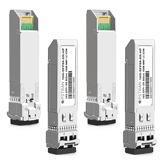 OPSTRAN 10GBASE-SR SFP+ Optical Transceiver Module Compatible with HPE Aruba J9150D J9150DCM JL748A ProCurve J9150A 850nm 300m DDM Duplex LC MMF 4 Pack