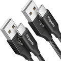 etguuds USB A to USB C Cable 6ft, 2-Pack, 3A Fast Charging Type C Charger Cord for iPhone 17 16 15 Pro Max 16e 17 Air, Samsung Galaxy S25 S24 S23 S22 S21 S20 A17 A16 A56 A55 Flip Fold, Black