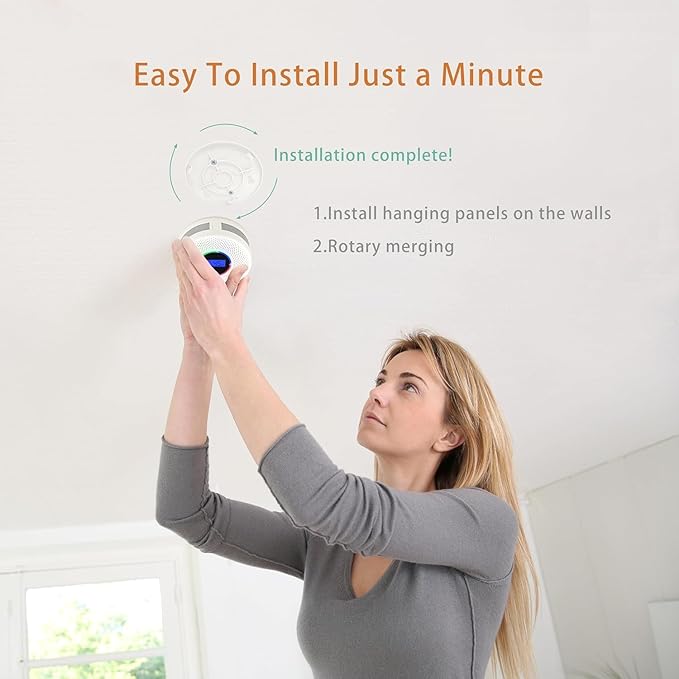 10-Year Battery Smoke and Carbon Monoxide Detector, 2-in-1 Smoke CO Alarm with Digital Display, Reliable Fire and CO Alarm for Home, Bedroom, Kitchen (3 Pack)