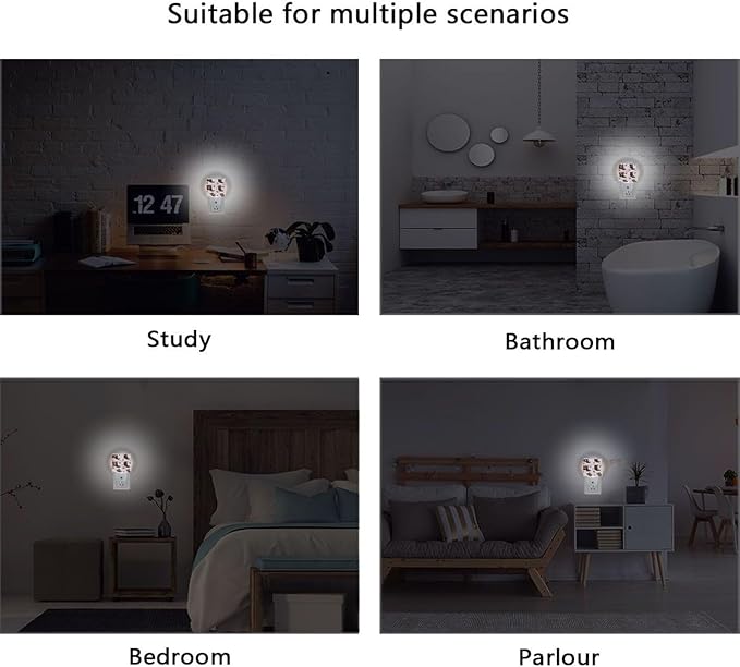Pigsaly Led Night Light Cowgirl Hat Boots Pink Bow Hearts Night Light Plug in Wall Lamp Smart Dusk to Dawn Sensor Nightlight Led Lamp Energy Saving Lights Gift for Kids Room Bedroom Bathroom Hallway