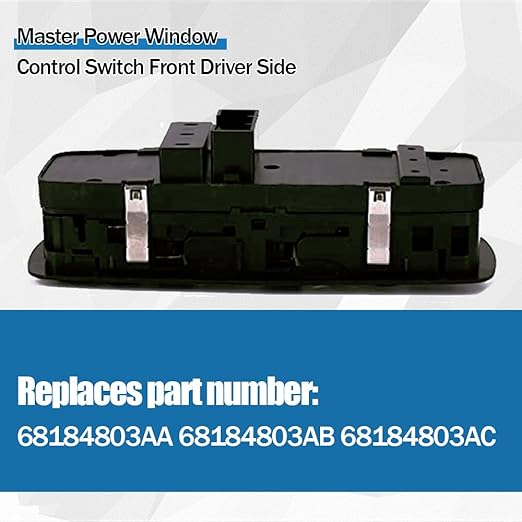 Master Power Window Control Switch Front Driver Side Fits for 2014-2018 Jeep Grand Cherokee Replaces 68184803AA 68184803AB 68184803AC