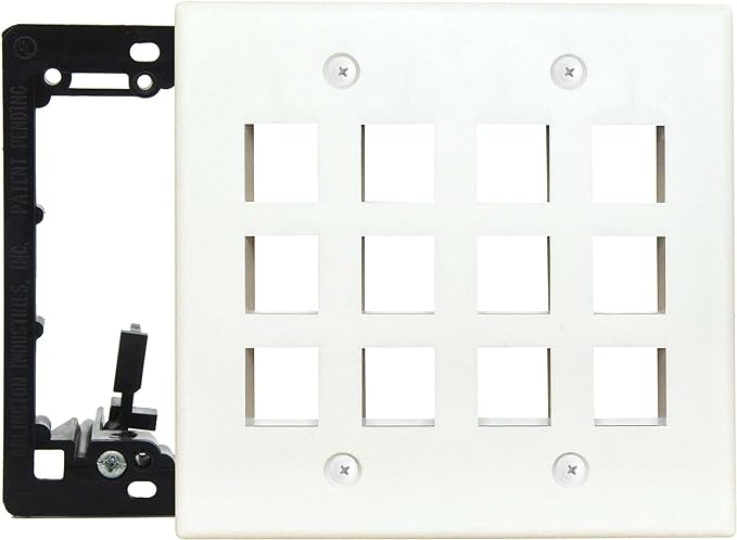 DIYTECH Keystone Wall Plate, 2 Gang Keystone Wall Plate, 12 Port Keystone Jack by DIYTECH