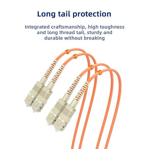 OM1 SC/UPC to SC/UPC Fiber Patch Cable 75M/246FT Multimode Duplex 62.5/125μm - Image 5