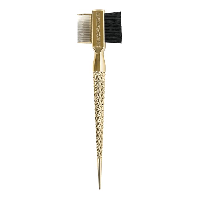 Style Factor EDGE BOOSTER® Hammer Brush Rat Tail– Double-Sided Edge Control Brush & Comb with Boar Bristles – For Edges, Slick Backs, Baby Hair Styling, and Taming Flyaways