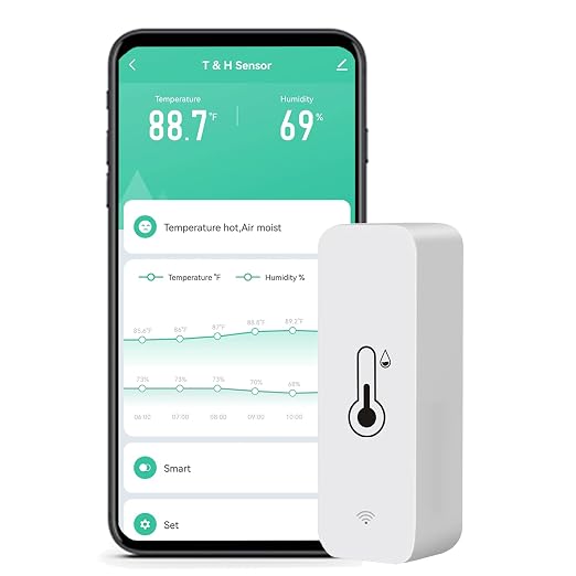 WiFi Humidity Temperature Monitor: Smart Hygrometer Thermometer by SENCKIT