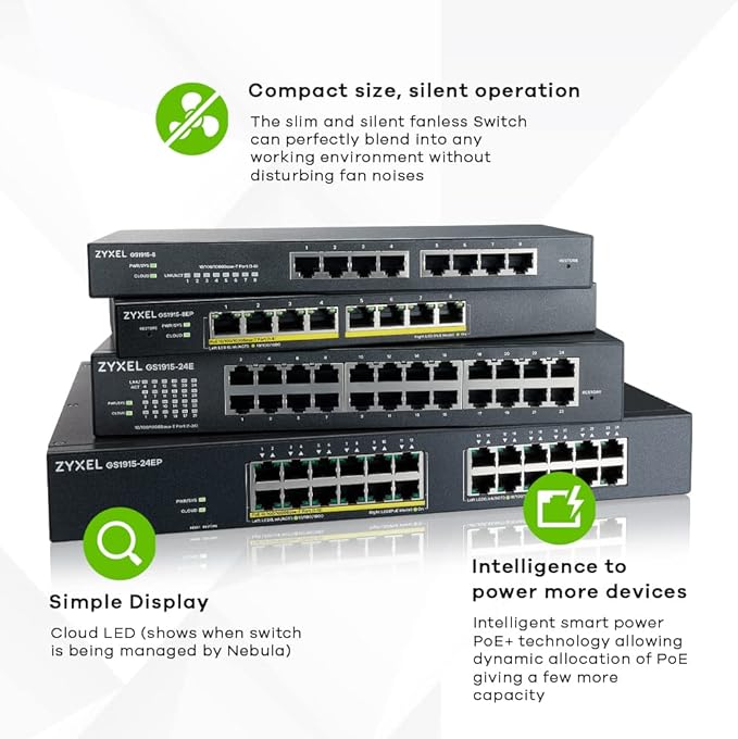 Zyxel 24 Port Ethernet Switch | Smart Managed Gigabit Network Switch | 24x GbE - Image 5