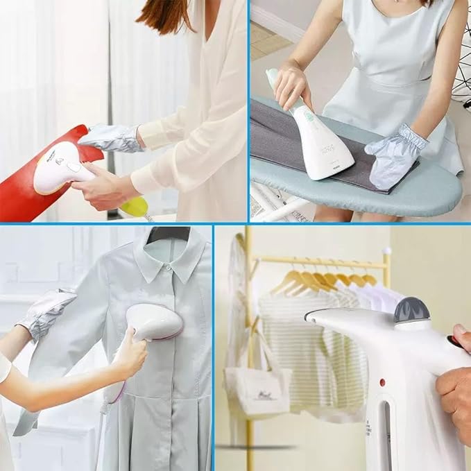 EVEME 1 Pair Garment Steamer Ironing Gloves Anti Steam Glove Heat Resistant Garment Steamer Mitt, Garment Steamer Accessories for Clothes (1 Pair Steamer Ironing Gloves)
