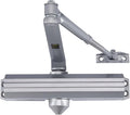 CLG HARDWARE Medium/Heavy Duty Commercial Door Closer DC7016 - Surface Mounted, Grade 1- ADA & UL 3 Hour Fire Rated, Adjustable Size 1-6 for Entrances & Aluminum Storefronts - US26D Aluminum