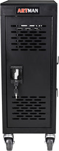 16 Device Mobile Charging Station for Laptops/Tablets/iPads/Chromebooks,16 Bay Lockable Charging Cabinet with Cable Management & Power Strip Included, Laptop & Tablet Storage Carts,Easy Assembly