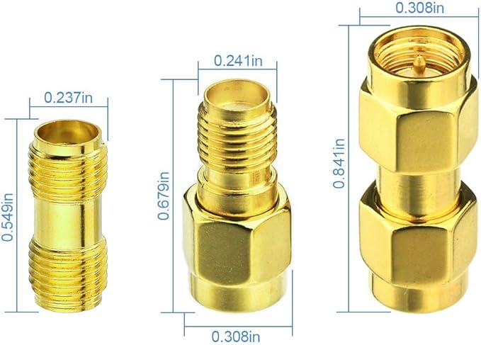 Superbat RF coaxial SMA Male to SMA Female Bulkhead RG174 15ft Cable + 3pcs RF - Image 3