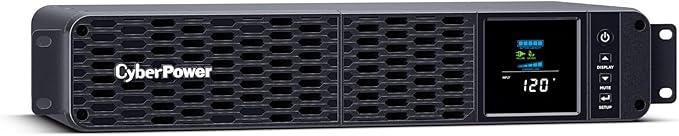 CyberPower CP1500PFCRM2U PFC Sinewave UPS Battery Backup and Surge Protector, 1500VA/1000W, 8 Outlets, AVR, Short Depth 2U Rackmount; UL Certified