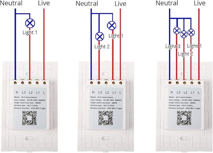 WiFi Smart Wall Light Switch Glass Touch Panel Wireless Remote Control by Mobile APP Anywhere Compatible with Alexa,Timing Function No Hub Required (Wall Switch 1 Gang).