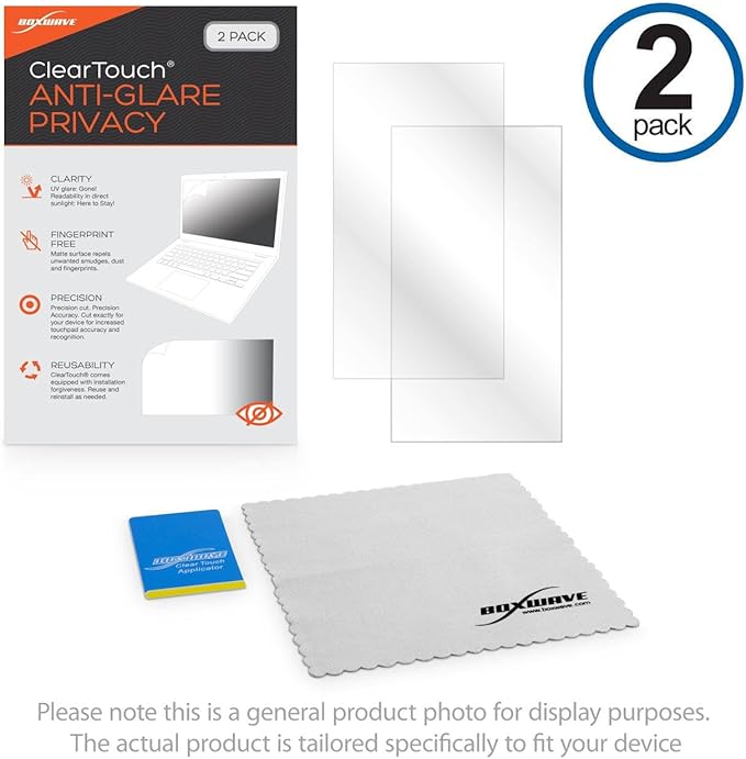 BoxWave Screen Protector Compatible With ButterflyMX Video Intercom Recessed (7 in) - ClearTouch Anti-Glare Privacy (2-Pack), Privacy Screen Protector Flexible Film Anti-Glare