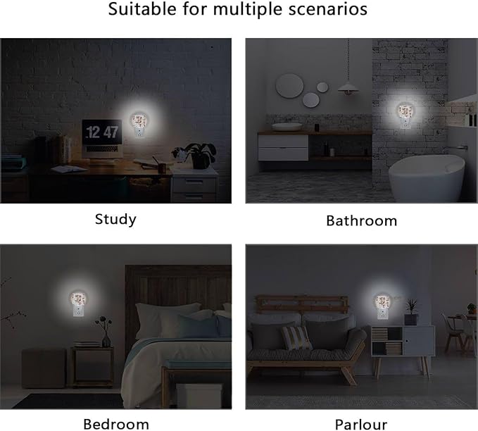 Pigsaly Led Night Light Cowgirl Boots Bows Night Light Plug in Wall Lamp Smart Dusk to Dawn Sensor Nightlight Led Lamp Energy Saving Lights Gift for Kids Room Bedroom Bathroom Hallway